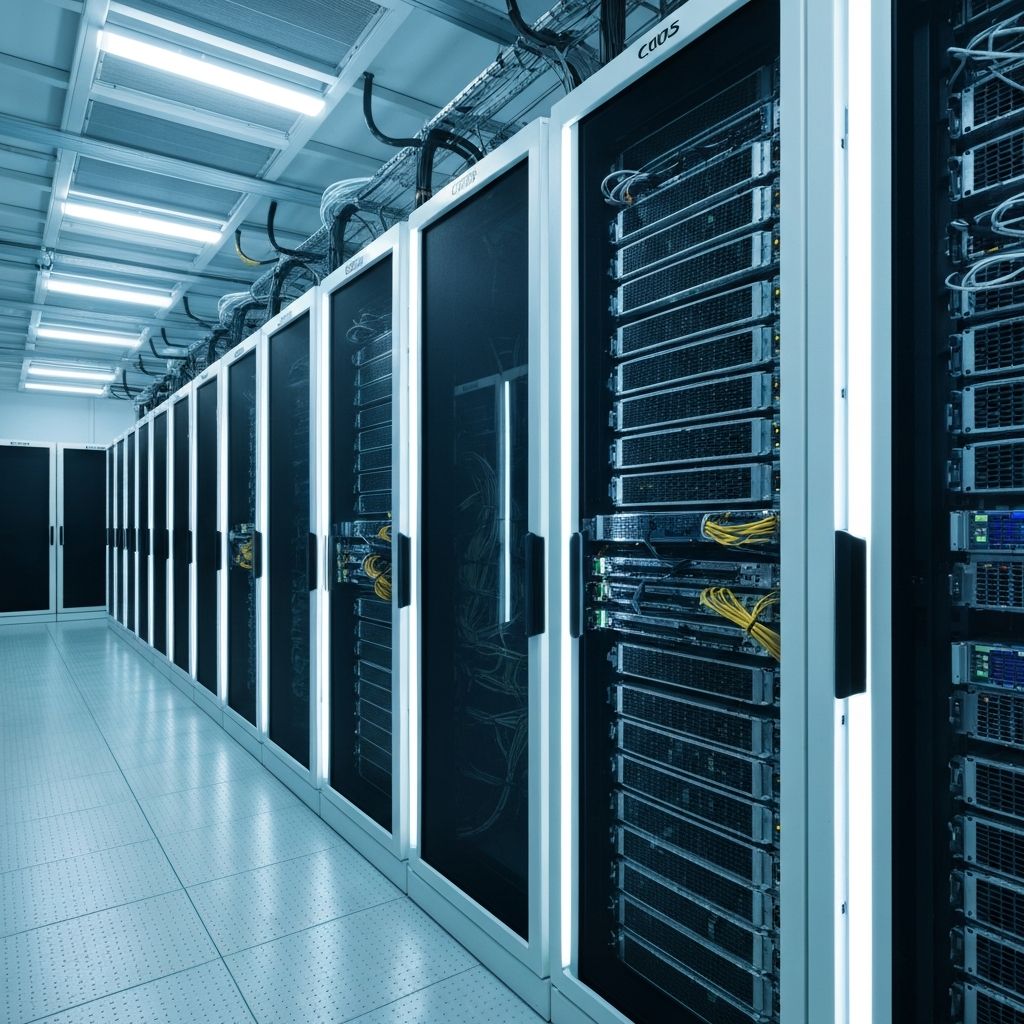 Abstract code architecture visualization representing Nimbus custom software development